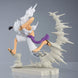 Figurine BANPRESTO Monkey D Luffy Gear 5 en position dynamique montrant ses caractéristiques uniques