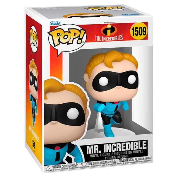 Vue rapprochée de la figurine Mr. Incredible avec détails précis et couleurs vives