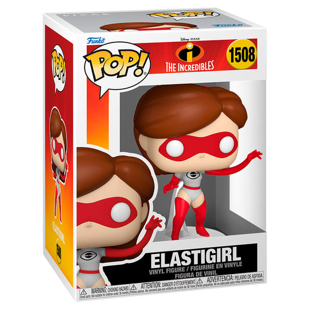 Boîte cadeau de la figurine Funko POP Elastigirl Les Indestructibles montrant le packaging officiel et la figurine à l'intérieur