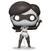 Présentation de la figurine Elastigirl Funko POP posée sur un socle avec éclairage mettant en valeur ses détails