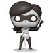 Présentation de la figurine Elastigirl Funko POP posée sur un socle avec éclairage mettant en valeur ses détails