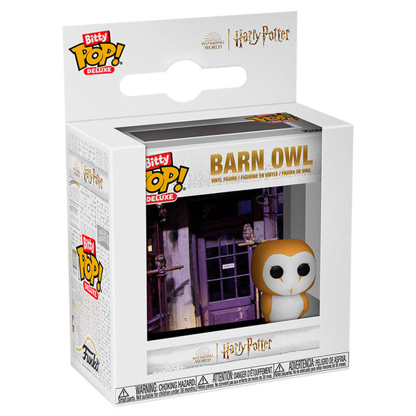 Zoom sur la figurine FUNKO Deluxe Barn Owl de Harry Potter montrant sa texture et finition