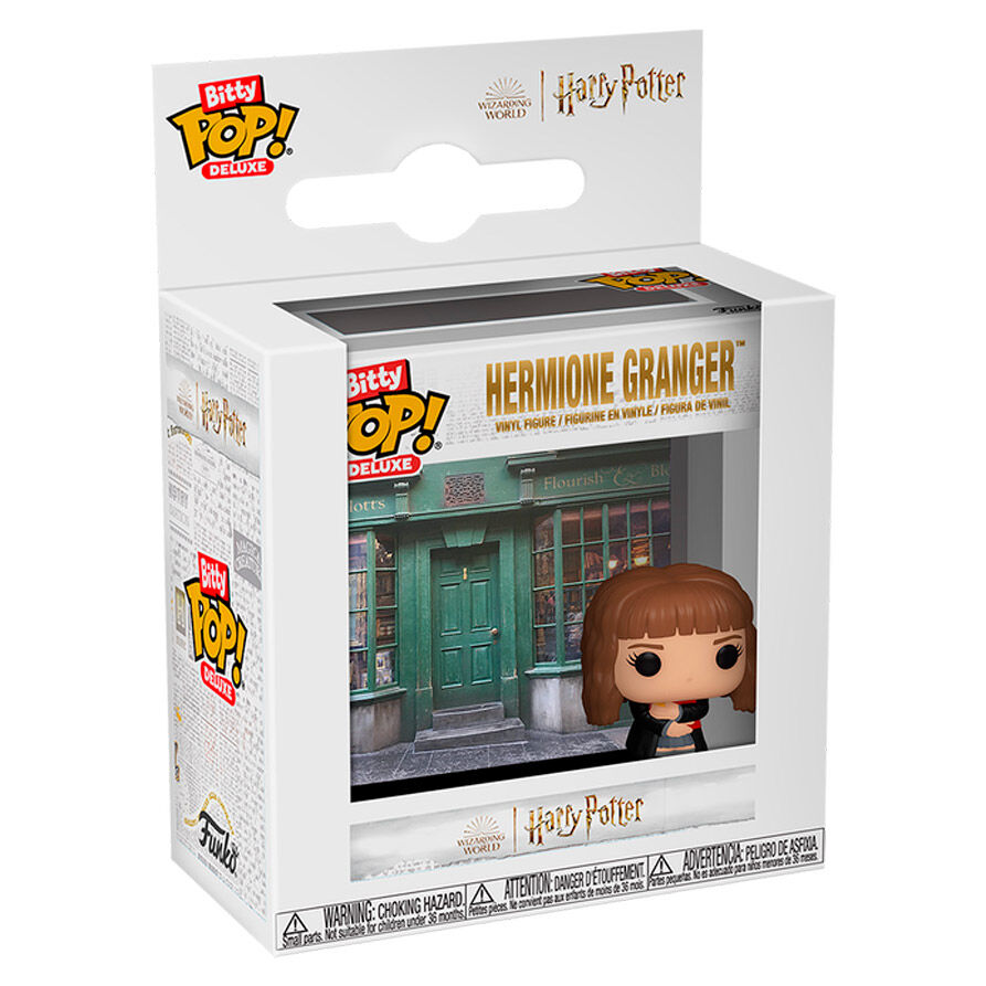 Figurine Funko Bitty POP Hermione Granger en tenue de sorcière avec baguette magique, vue de face