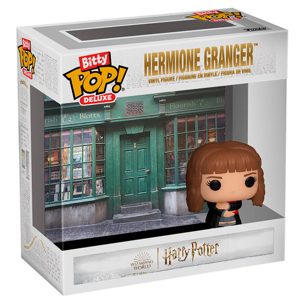 Détail de la figurine Funko Bitty POP Hermione Granger montrant les traits du visage et la robe
