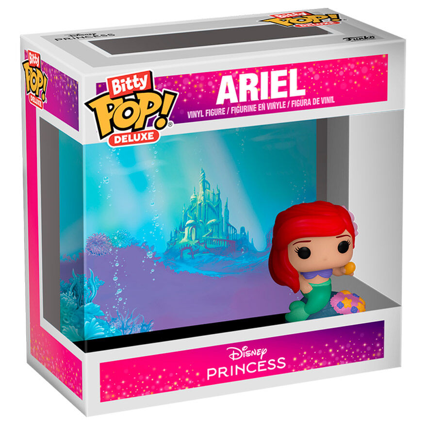 Figurine Ariel Bitty POP Deluxe posée sur une surface blanche avec éclairage doux