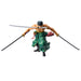 Figurine Roronoa Zoro en position de combat, 23 cm, vue de face