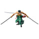 Figurine Roronoa Zoro en position de combat, 23 cm, vue de face