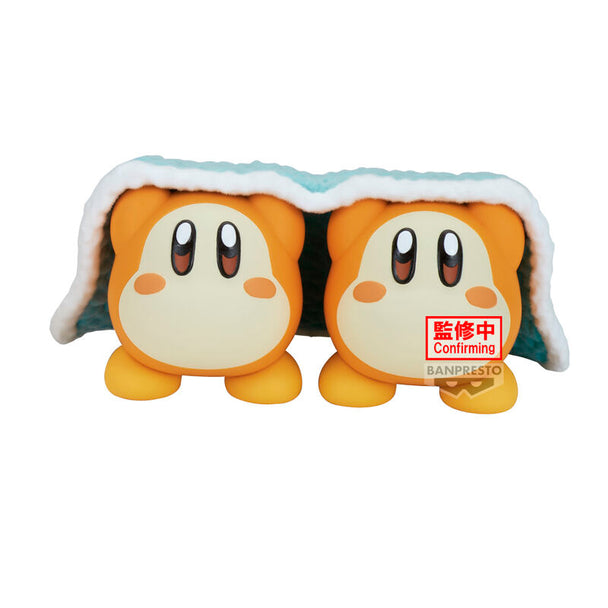 Figurine Kirby Waddle Dee Break Time vue de face en position assise sur fond blanc