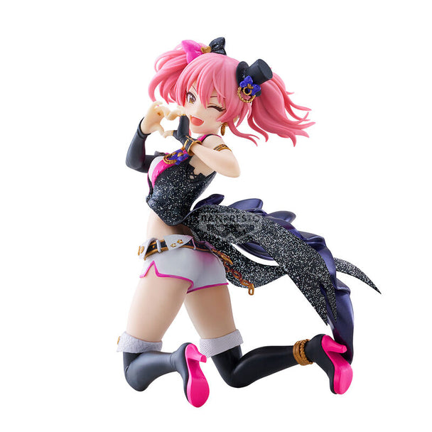 Figurine Mika Jougasaki Idolmaster de face avec effets paillettes brillants sur robe