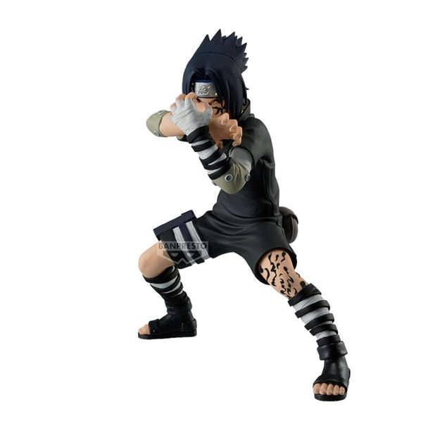 Figurine Sasuke Uchiha Naruto Shippuden Vibration Stars vue de face avec détails précis