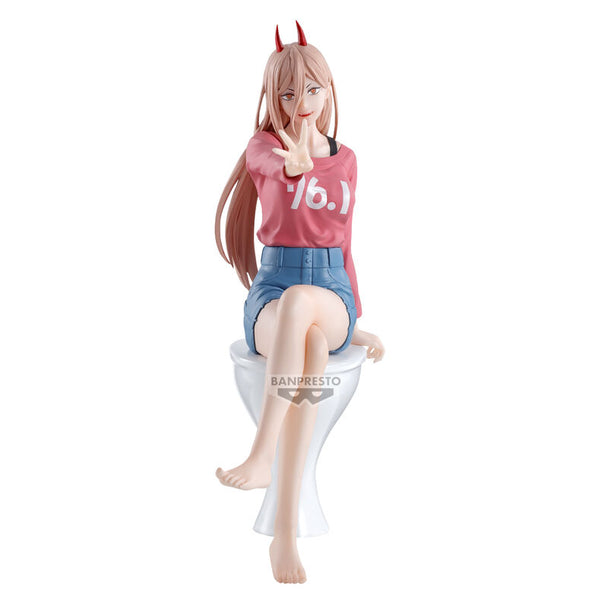 Figurine Power Chainsaw Man 18cm vue de face avec détails précis et couleurs vives