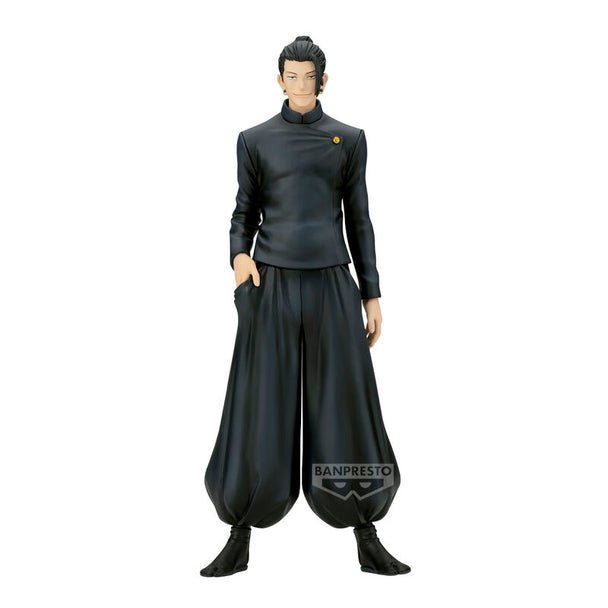 Figurine Suguru Geto 21 cm en position dynamique, vue de face avec détails précis