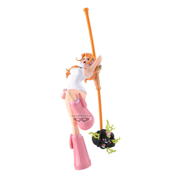 Figurine One Piece Nami Battle Record 15cm vue de face avec détails précis