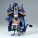 Vue arrière de la figurine Kaido One Piece mettant en valeur sa cape et accessoires.