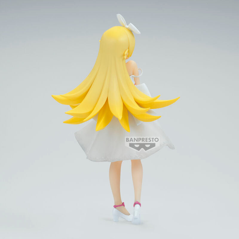 Présentation complète de la figurine Shinobu sur socle, exposée en lumière naturelle pour révéler ses couleurs