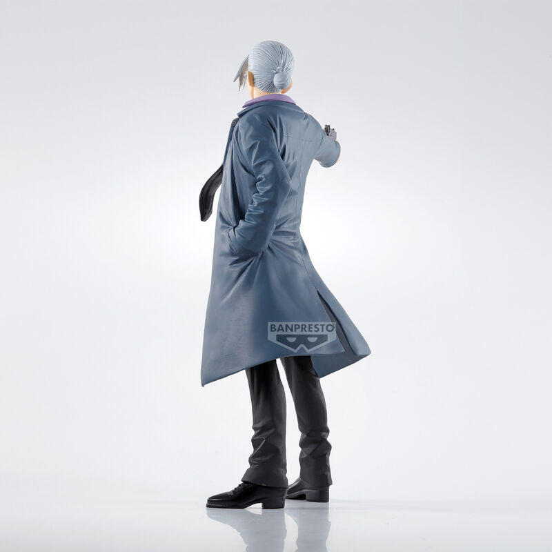 Figurine Taro Sakamoto BANPRESTO exposée sur un socle, idéale pour collectionneurs