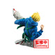 Gros plan sur le visage expressif de Shin Asakura dans la figurine Sakamoto Days