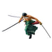 Détail de la lame et du visage expressif de la figurine Zoro Grandista
