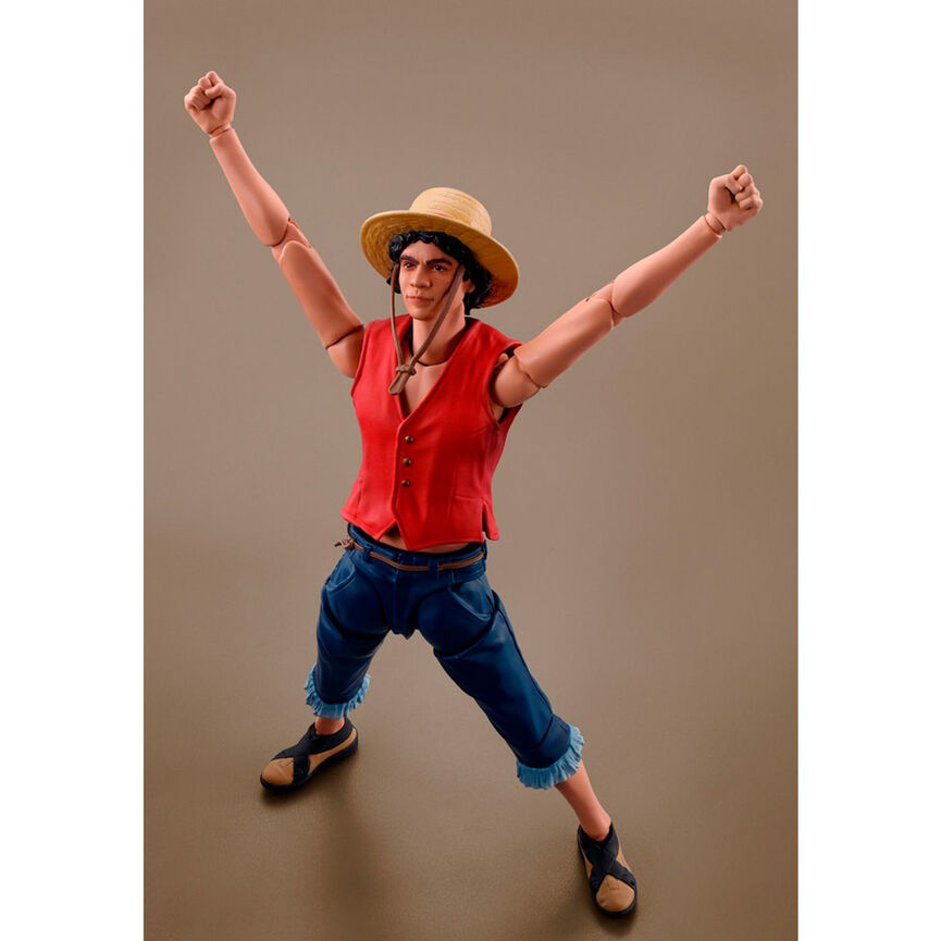 Vue rapprochée des mains interchangeables de la figurine Monkey D. Luffy