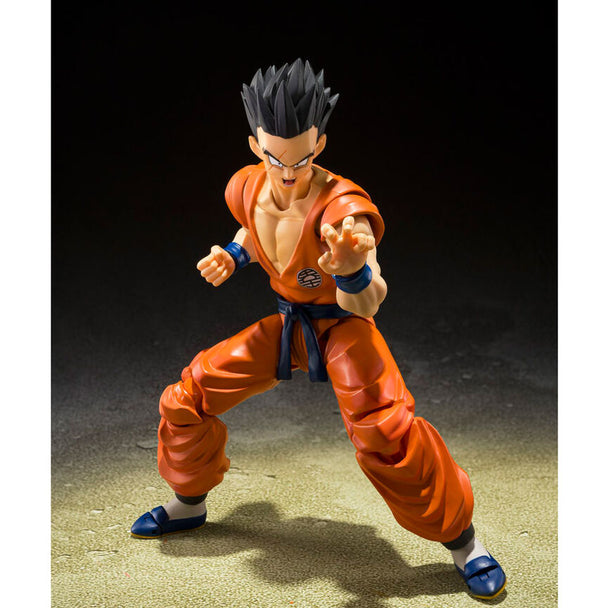 Figurine Yamcha Dragon Ball Z 15cm en position de combat avec détails articulés et expression dynamique