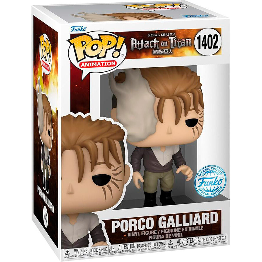 Vue détaillée de la figurine Funko POP Porco Galliard avec ses couleurs vives et son design fidèle au personnage