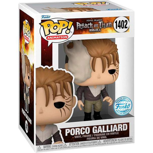 Vue détaillée de la figurine Funko POP Porco Galliard avec ses couleurs vives et son design fidèle au personnage