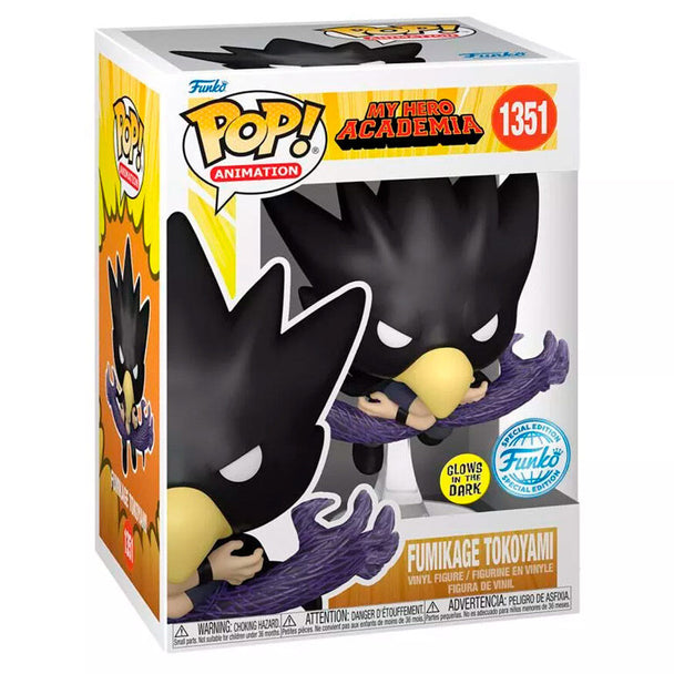 Vue rapprochée de la figurine Funko POP Fumikage Tokoyami montrant les détails précis et le design unique.