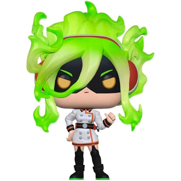 Figurine Funko POP exclusive Burnin de My Hero Academia en vinyle, hauteur 9cm, présentée dans sa boîte cadeau.