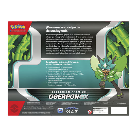 Contenu du coffret Pokémon TCG : cartes promo, métalliques, boosters, protège-carte magnétique et support d'exposition