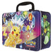 Vue d'ensemble du coffret collector Pokémon en espagnol avec tous ses éléments inclus