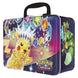 Vue d'ensemble du coffret collector Pokémon en espagnol avec tous ses éléments inclus