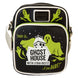Vue avant du sac épaule Loungefly Beetlejuice 2 Ghost House en cuir vegan avec détails imprimés et reliefs brillants