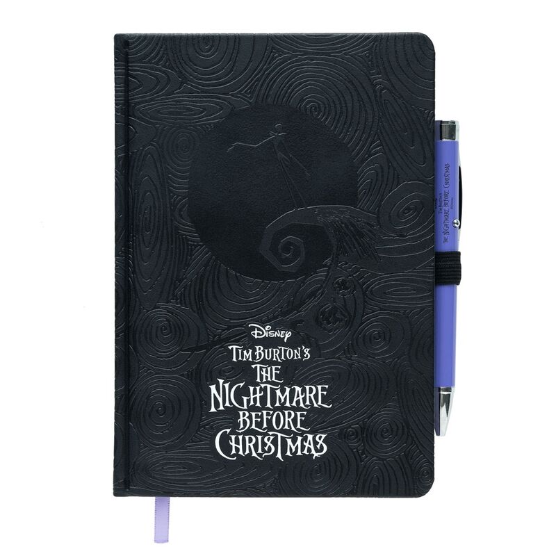 Couverture rigide du cahier premium A5 Disney L'Étrange Noël de Monsieur Jack avec illustration colorée