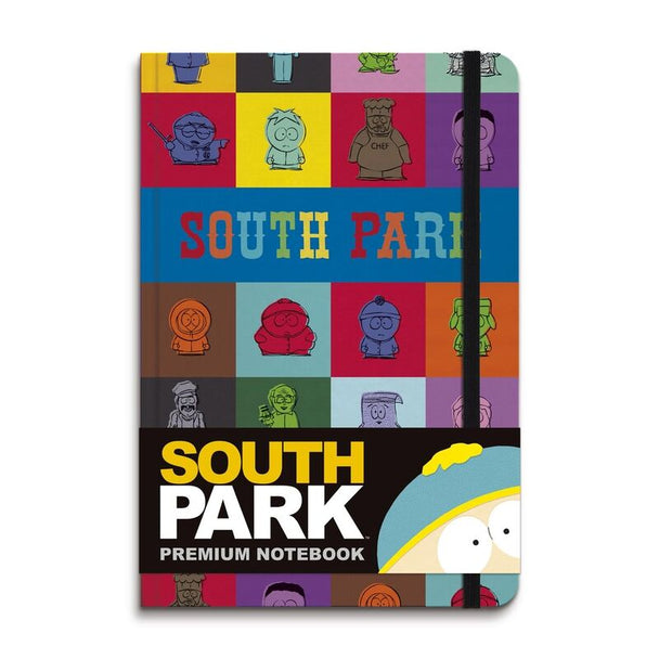 Cahier South Park premium format A5 avec couverture rigide, 96 feuilles et stickers inclus, marque ERIK.