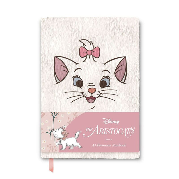 Cahier A5 peluche premium Disney Les Aristochats avec couverture douce et design coloré par ERIK.