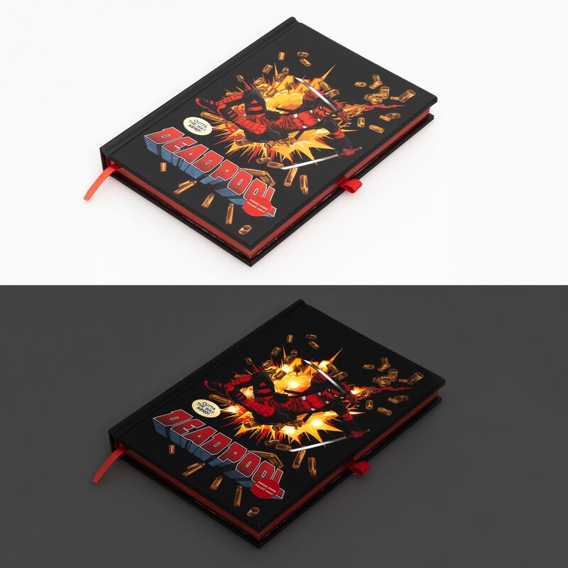 Cahier Deadpool A5 ERIK avec couverture rigide et motif Marvel détaillé