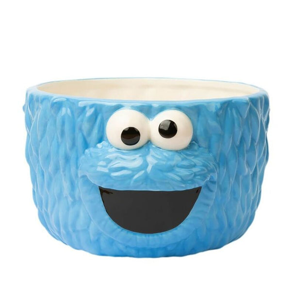 Bol 3D Cookie Monster Sesame Street en céramique bleu avec grande capacité 1150ml