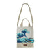 Sac shopping ERIK The Great Wave off Kanagawa avec motif vague bleue et blanche, vue de face