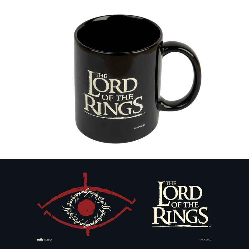 Mug The Lord of the Rings de 300ml en céramique blanche avec logo ERIK visible