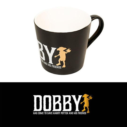 Mug premium Harry Potter avec illustration détaillée de Dobby sur fond blanc