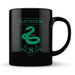 Mug premium Harry Potter Serpentard avec logo vert et argent sur fond blanc, marque ERIK