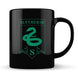Mug premium Harry Potter Serpentard avec logo vert et argent sur fond blanc, marque ERIK