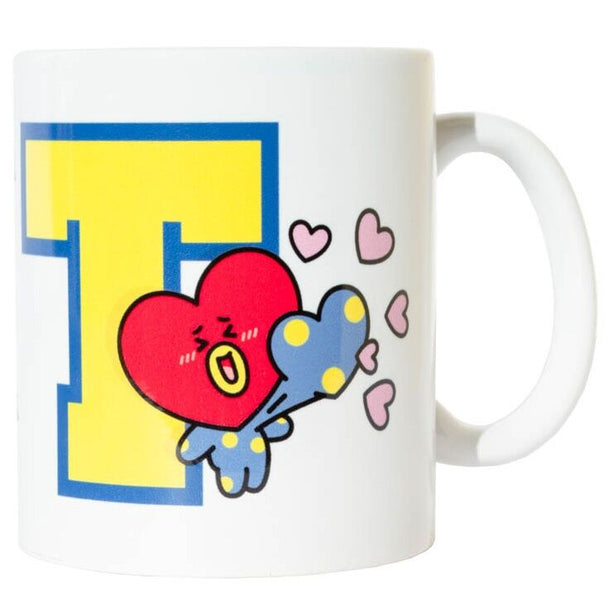 Mug BT21 Tata 330ml en céramique blanc avec illustration colorée du personnage Tata