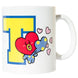 Mug BT21 Tata 330ml en céramique blanc avec illustration colorée du personnage Tata