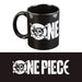 Mug One Piece logo officiel ERIK en céramique avec fond blanc, capacité 350ml
