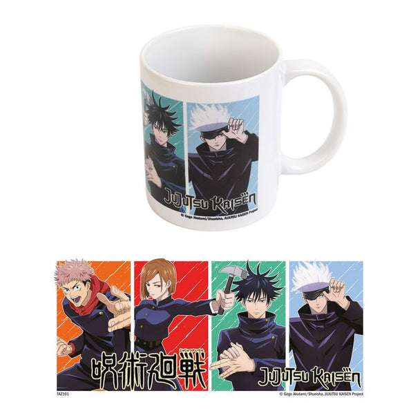 Mug Jujutsu Kaisen ERIK en céramique blanc avec illustration colorée, vue de face