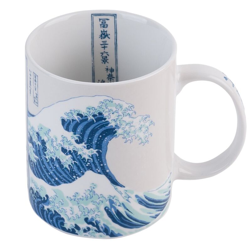 Mug céramique 350ml The Great Wave off Kanagawa avec illustration de la grande vague bleue