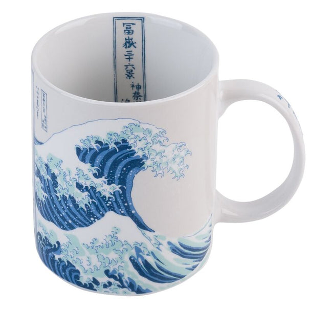 Mug céramique 350ml The Great Wave off Kanagawa avec illustration de la grande vague bleue