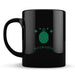 Vue latérale du mug Serpentard Harry Potter montrant le design détaillé et la finition brillante