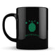 Vue latérale du mug Serpentard Harry Potter montrant le design détaillé et la finition brillante